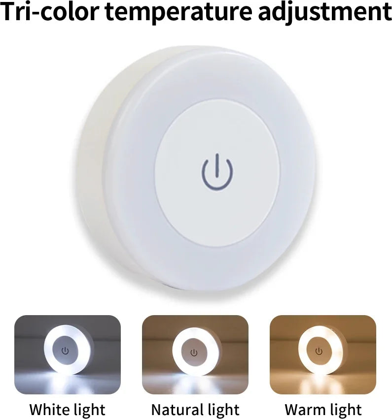 Rechargeable Touch Dimming LED Night Light Wireless Wall Lamp Reading Book Light Dimmable For Bedroom Cabinet Kitchen Wardrobe HIP 3-Colors