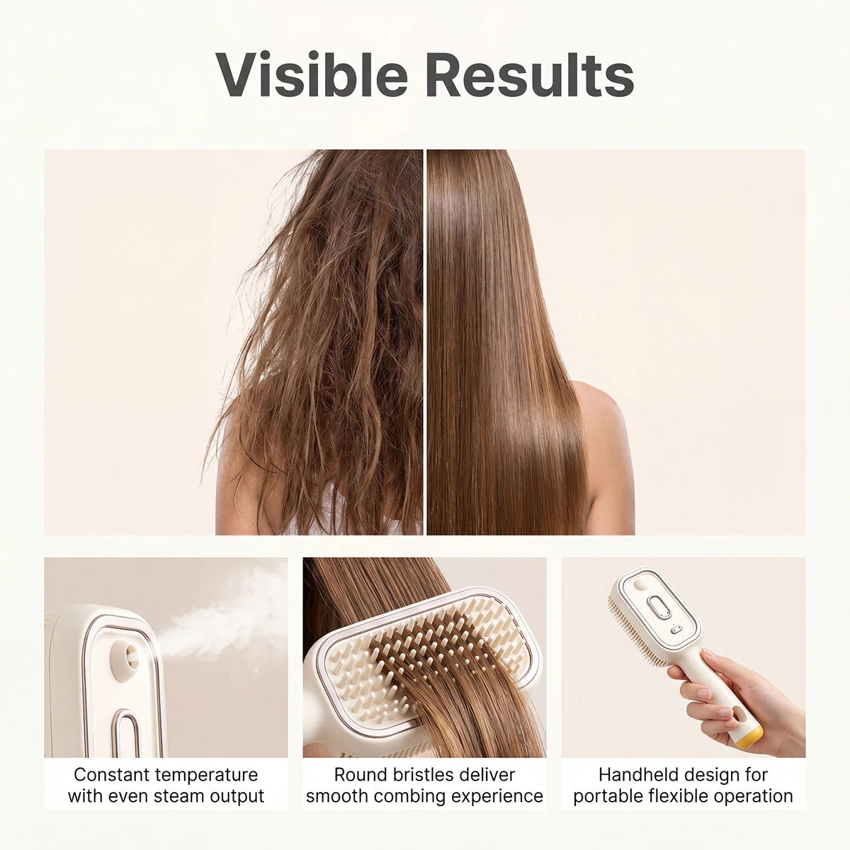 Electric Steam Hair Brush – Red Light Scalp Massage Comb Steam Hair Brush HIP