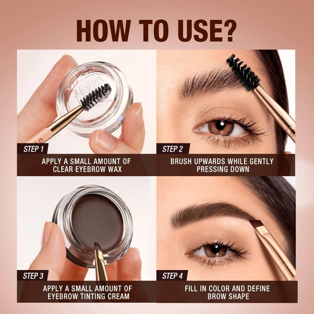 O.TWO.O 2-in-1 Eyebrow Pomade Gel Wax – Waterproof Brow Kit Eyebrow Pomade HIP