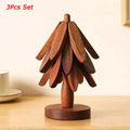 Foldable Bamboo Table Mat – Tree Design Heat Protection Bamboo Table Mat HIP 3Pcs Set L