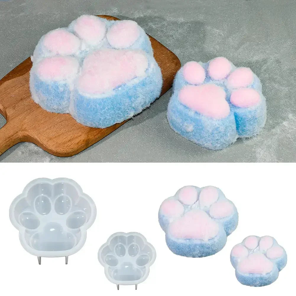 10/13.5cm Cat Paw Candle Mold Scented Silicone Mould DIY Handmade Candle Material Cake Soap Resin Mold Candle Making Supplie HIP