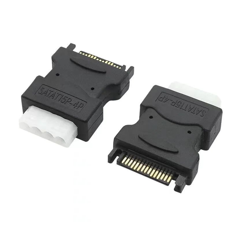 SATA 15-Pin to 4-Pin Molex IDE Power Adapter Cable | OULLX Power Cable Adapter HIP