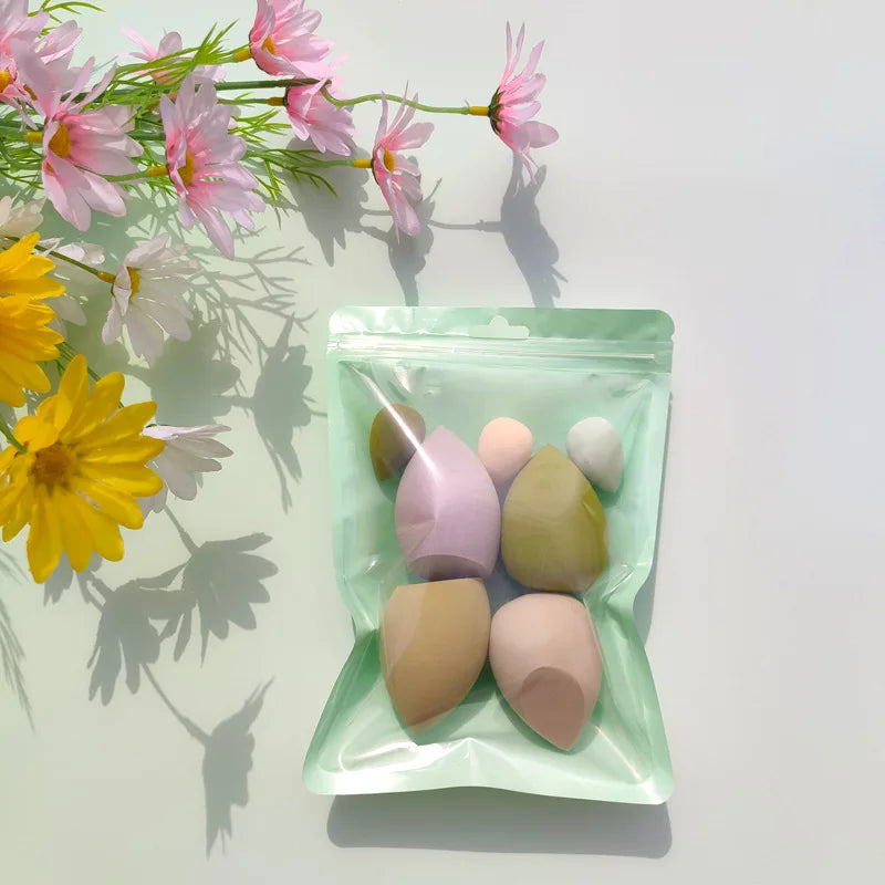 7/12Pcs Cosmetic Puff Makeup Sponge Beauty Egg Foundation Sponges Powder Puff Women Make Up Accessories Beauty Tools HIP 7pcs green