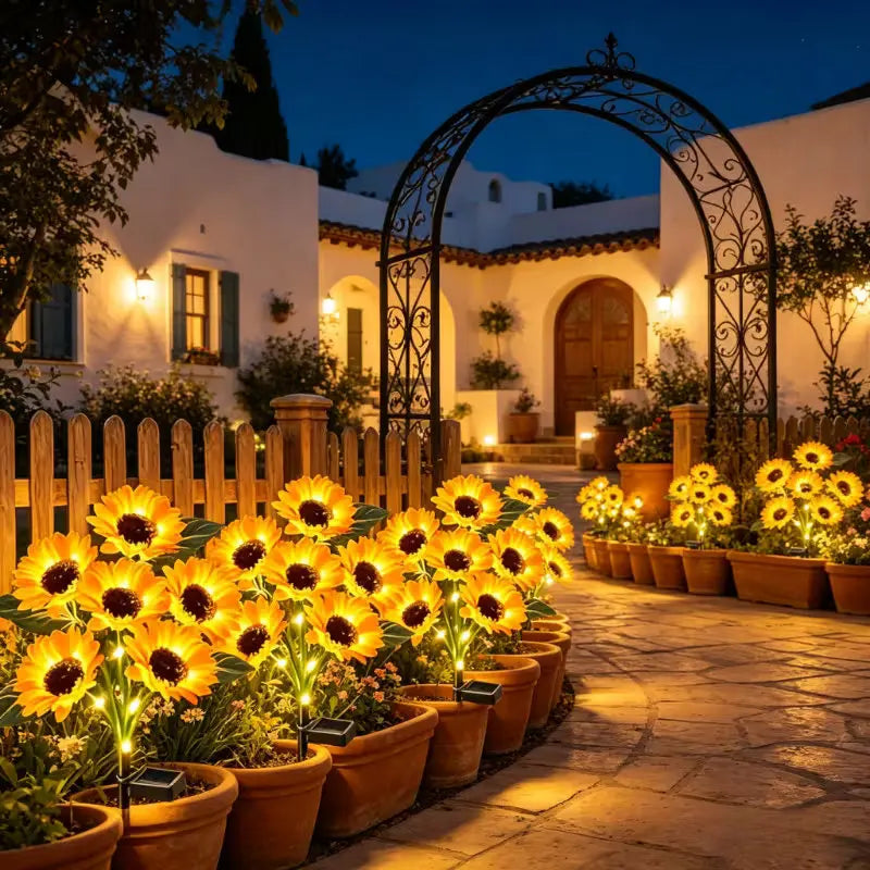 Solar Sunflower Garden Lights – IP65 Waterproof LED Lawn Decor Solar Garden Light HIP