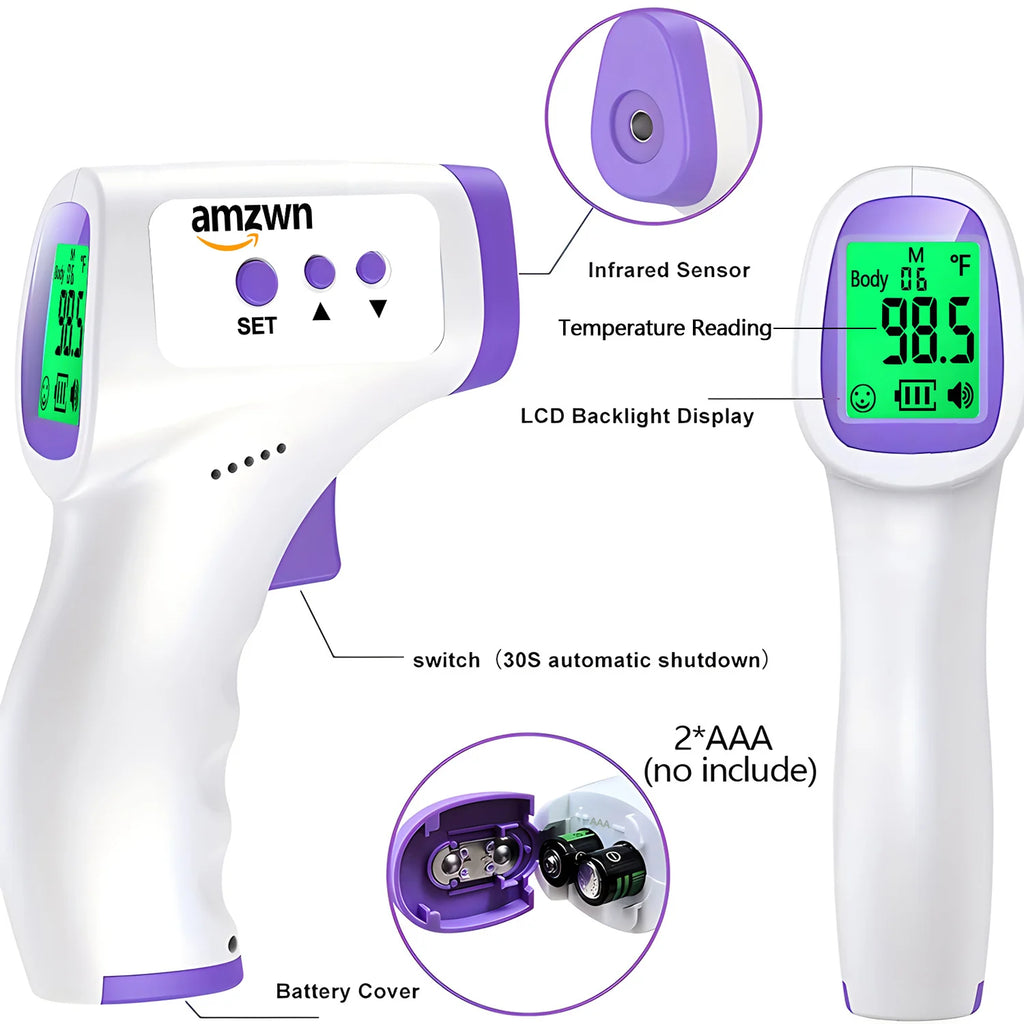 No-Contact Infrared Digital Thermometer – Tri-Color LED Infrared Thermometer HIP