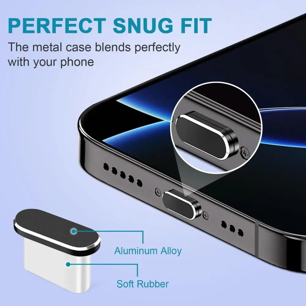 4-Pack USB-C Dust Plug & Speaker Cover for iPhone 15/16 Phone Port Protector HIP