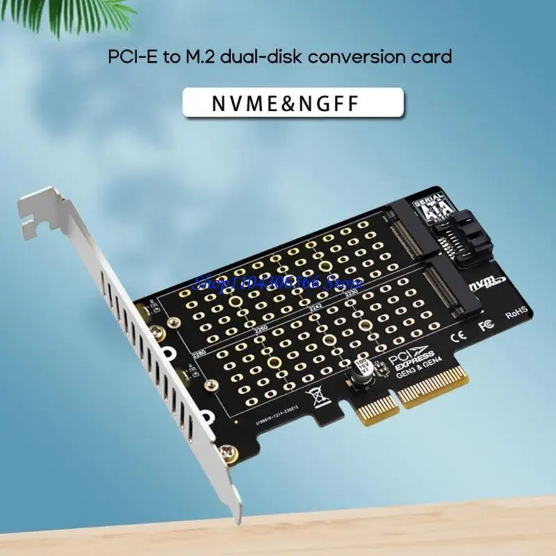 PCIe to M.2 NVMe Adapter – M-Key & B-Key, x4/x16 Slot PCIe SSD Adapter HIP