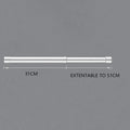 Adjustable Stainless Steel Telescopic Curtain Rod | Silver Telescopic Curtain Rod HIP 31-51cm