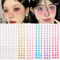 1/3Pc 3D Eyes Face Makeup Temporary Tattoo Self Adhesive Clear Water Drop Stickers Festival Body Art Decorations Nail Accessory HIP 6Pcs Mixed
