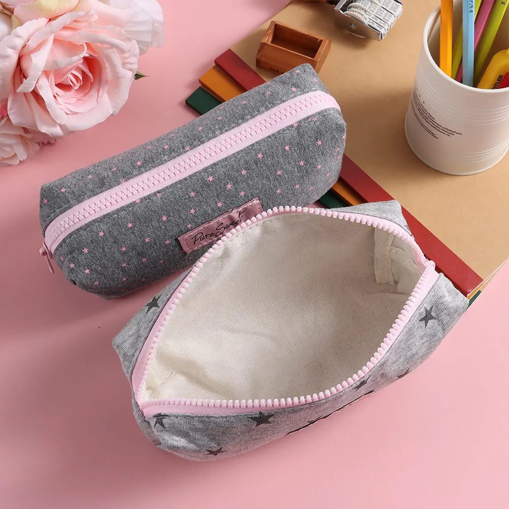 Large Capacity Korean Star Canvas Pencil Case & Pouch Canvas Pencil Case HIP
