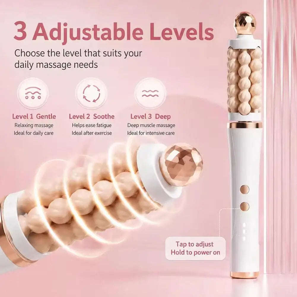 New 3D Wave Roller Rotation Massager Facial Lifting Soothing Treatment Device Skin Tightening Tool Anti Aging Beauty Instrument HIP