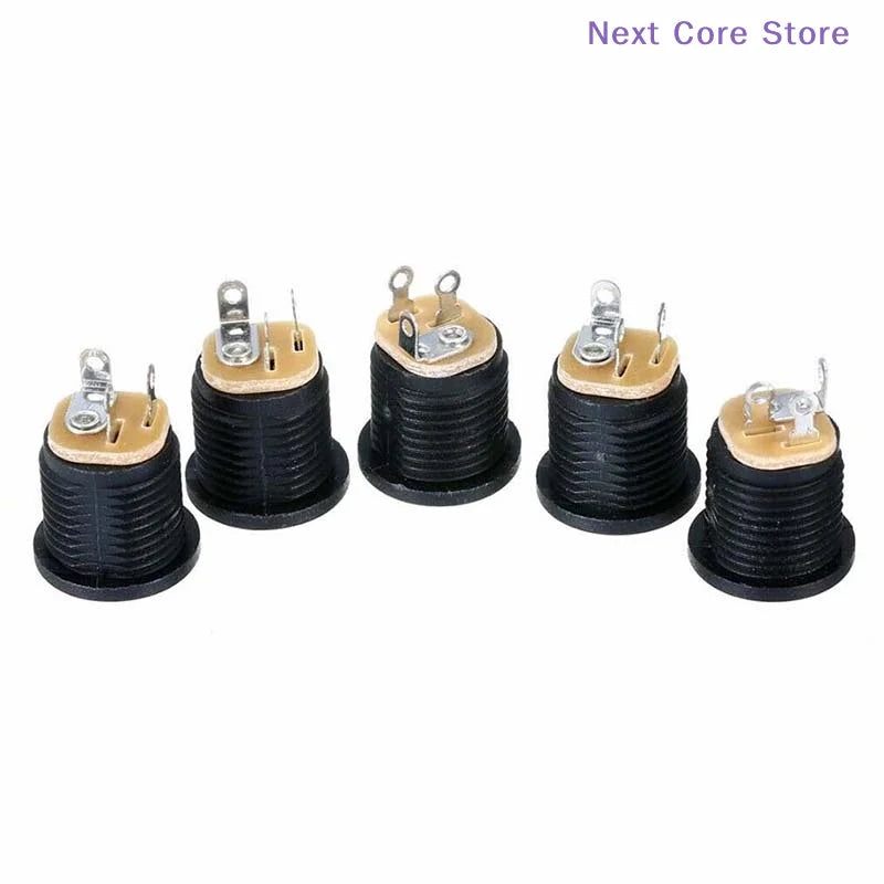 10-Pair 12V 3A DC Male Plug & Female Socket Panel Mount Kit DC Connector Kit HIP