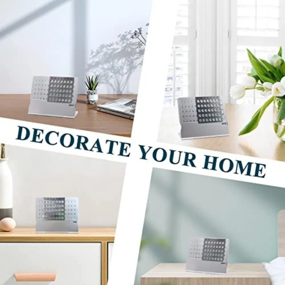 Aluminum Perpetual Desk Calendar – Adjustable Mini Standing Perpetual Desk Calendar HIP