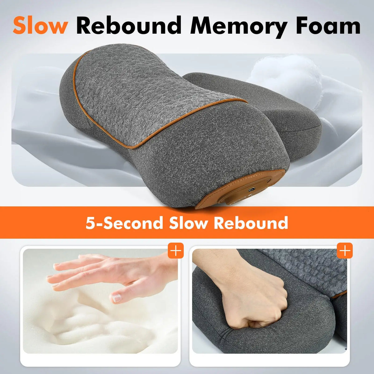Electric Neck Massager Pillow – Heat & Vibration Support Neck Massager Pillow HIP