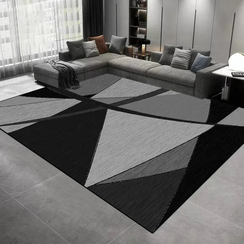 Geometric Gold Line Area Rug – Modern Non-Slip Washable Mat Area Rug HIP 2 40X60cm-Felt