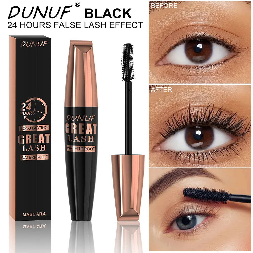DUNUF 24HR Waterproof Mascara – Volume, Length & Curl Waterproof Mascara HIP 01 5g