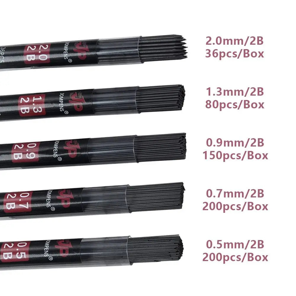 2B Mechanical Pencil Lead Refills – 0.5 to 2.0mm Multi-Size Pencil Lead Refills HIP