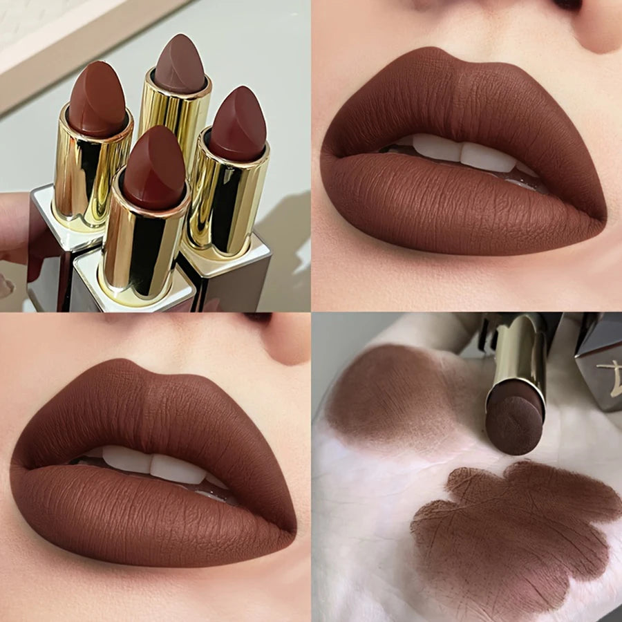 Available in 3 Shades Matte Lipstick Matte Velvet Waterproof Non-fading Lip Gloss That Enhances Color and Brightens Lips Suitabl HIP