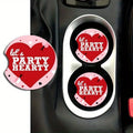 2-Pack Acrylic Heart Coasters – Waterproof & Insulated Acrylic Coaster Set HIP black Other