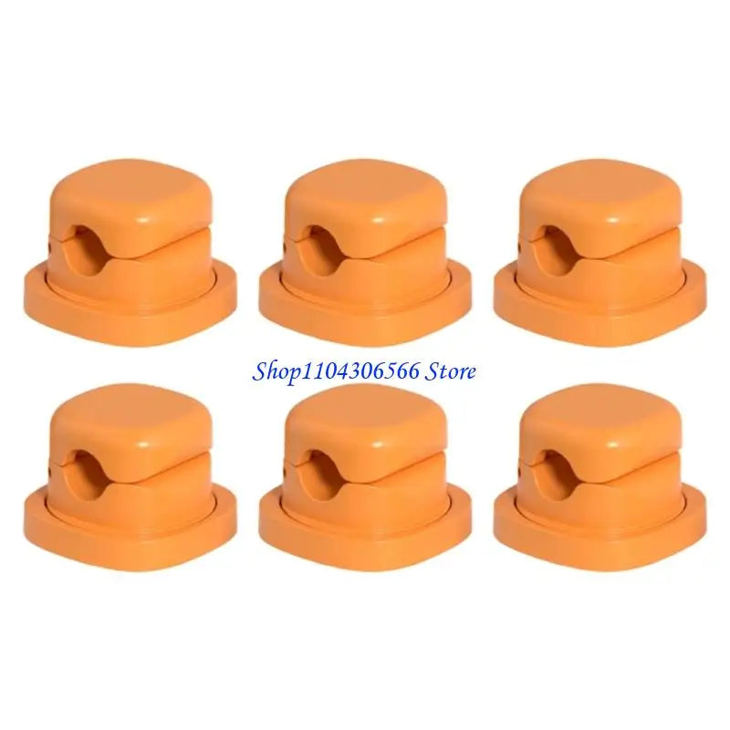 360° Rotating Cable Clip Organizers – 6-Pack | Desk Wire Holder Cable Clip Organizer HIP for Orange CN