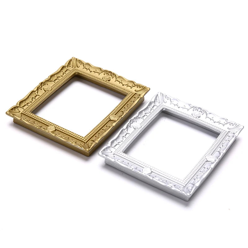 DIY Mini Vintage Oval Resin Photo Frames – Dollhouse Craft Miniature Craft Accessory HIP