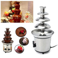 Chocolate Fountain 4 Tiers Electric Melting Machine Fondue Pot Set for Chocolate Candy Ranch Nacho Cheese EU 220V Fountain HIP UK