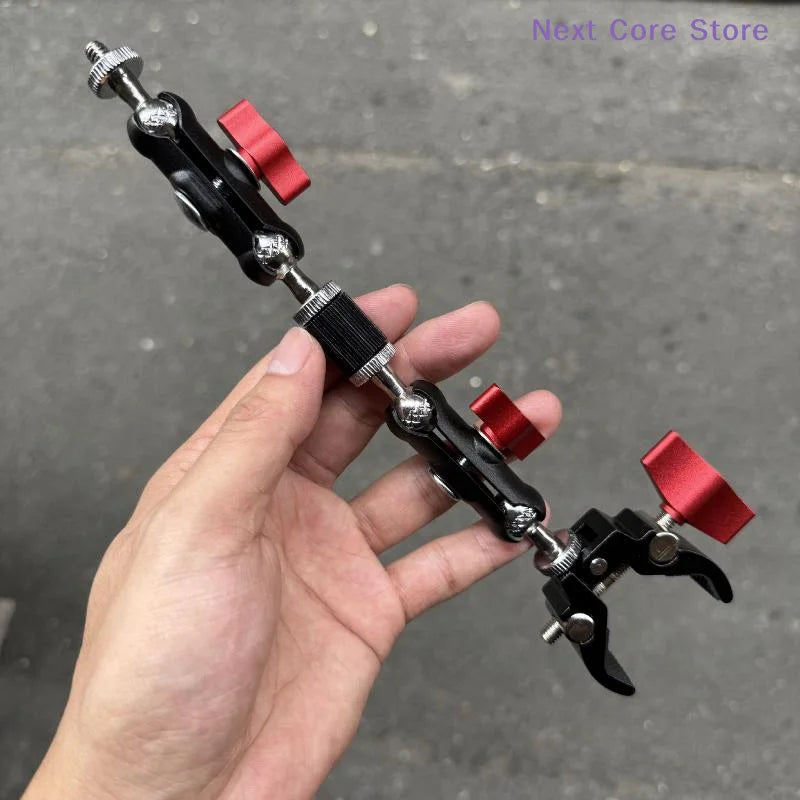 Metal Super Clamp Double Ball Head Magic Arm Camera Mount Camera Magic Arm Mount HIP