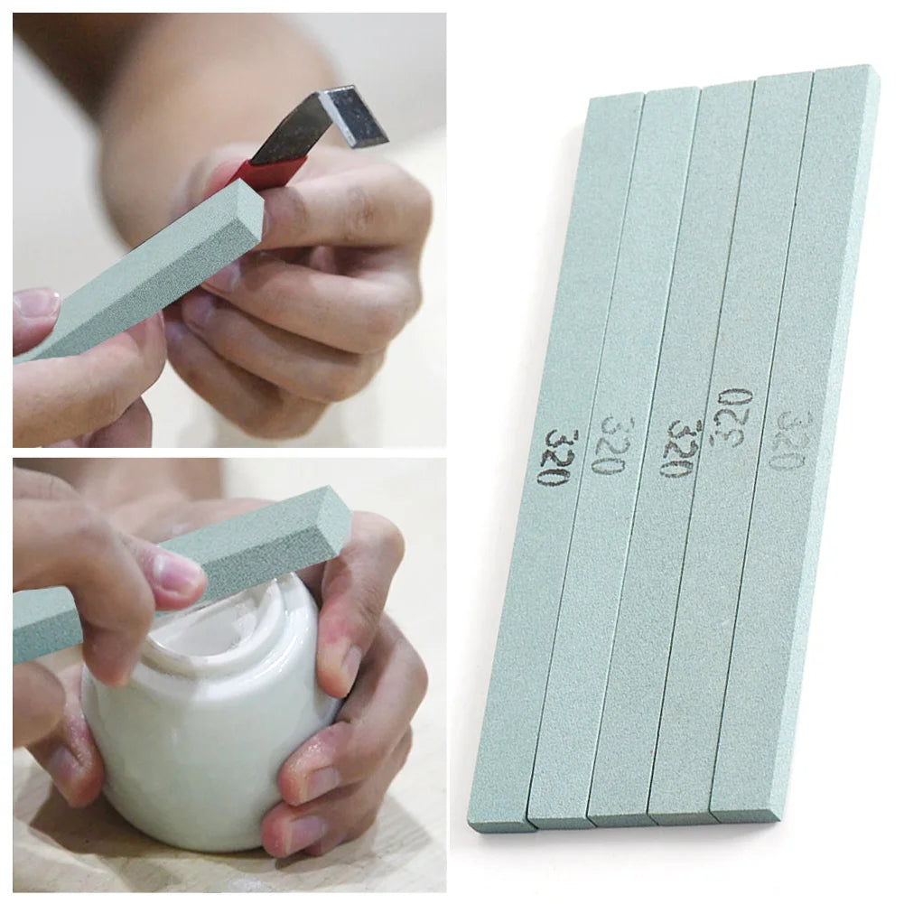5PCS Small Coarse Grinding Ceramic Whetstone Ceramic Bottom Sticky Glaze Polishing Grinding Pottery Tools Polishing Stone Tools HIP 5PCS