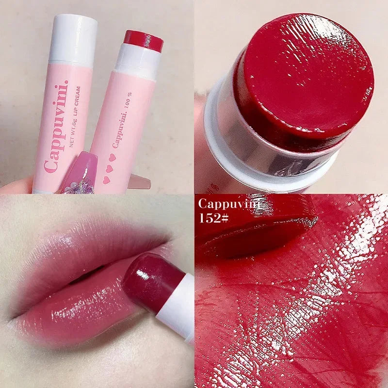 Jelly Tinted Lip Balm Moisturizing Colored Lip Stains Hydrating Waterproof Lipstick Gloss Base Pumpler Lip Care Primer Cream Set HIP 152