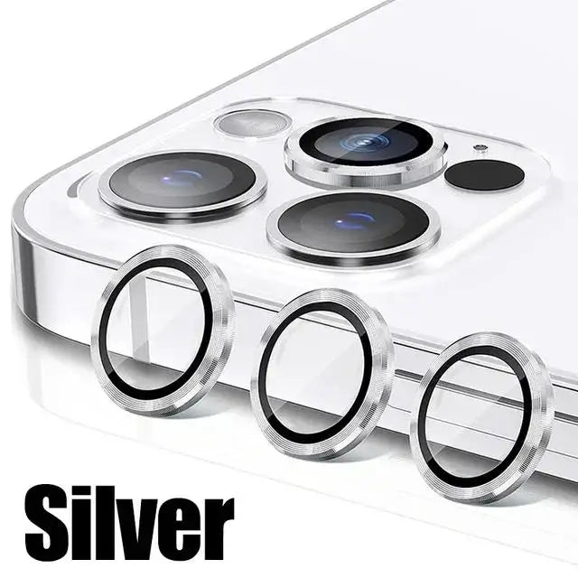 iPhone Camera Lens Protector – Tempered Glass 13 14 15 16 Lens Screen Protector HIP Silvery 16 Pro or 16 Promax