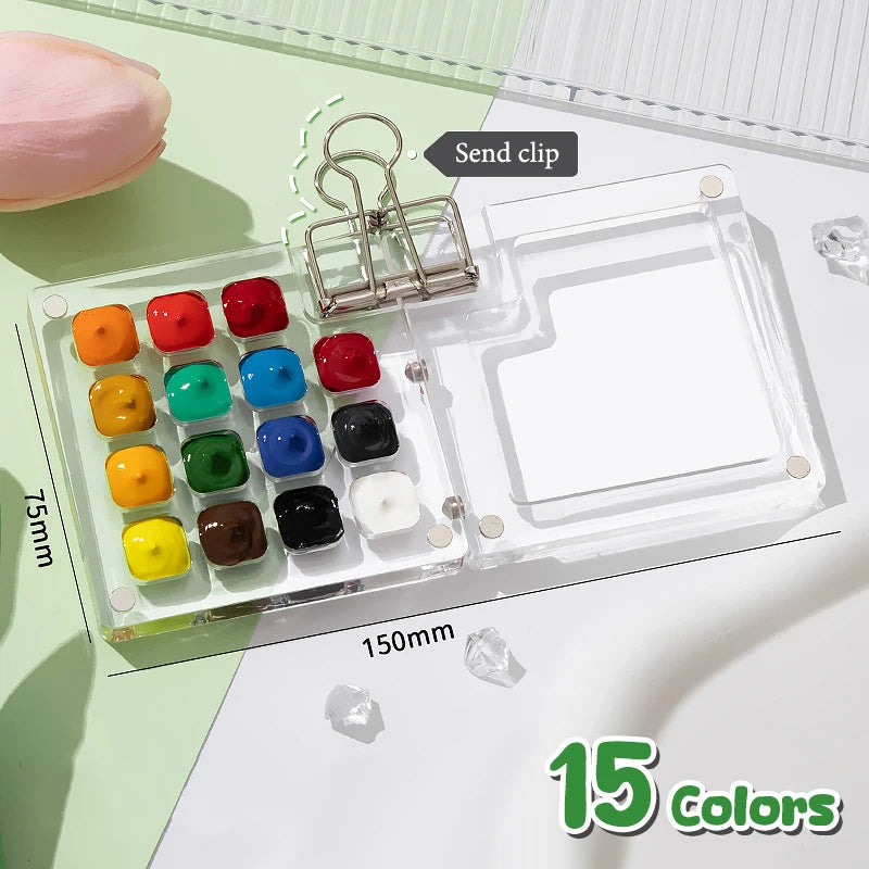 Mini Travel Watercolor Paint Palette Set – Pocket Artist Kit Watercolor Paint Palette HIP A6