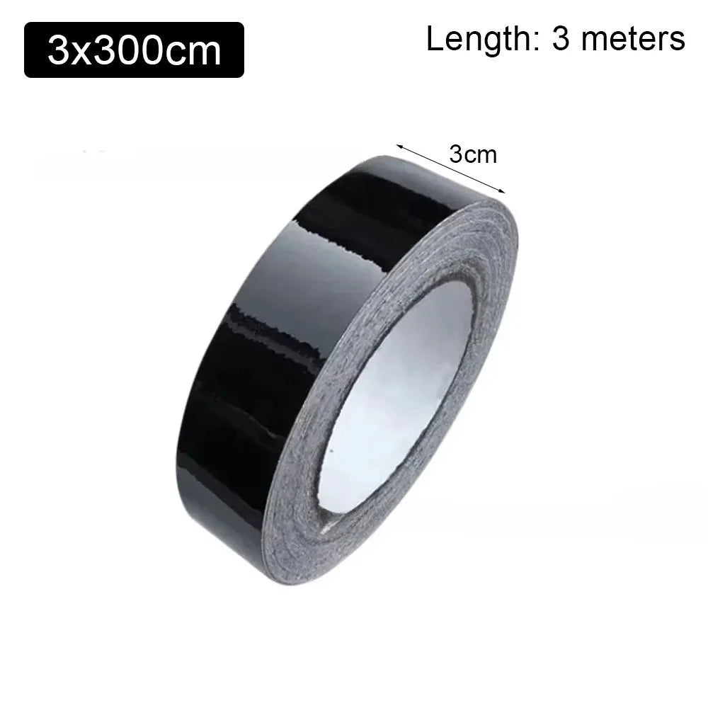 Carbon Fiber Glossy Black Vinyl Wrap Racing Stripe Film Roll Vinyl Wrap Film HIP 3x300cm