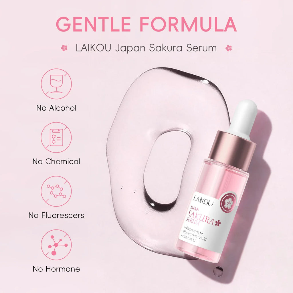 LAIKOU Sakura Face Serum 17ml – Brighten, Hydrate & Minimize Pores Face Serum HIP