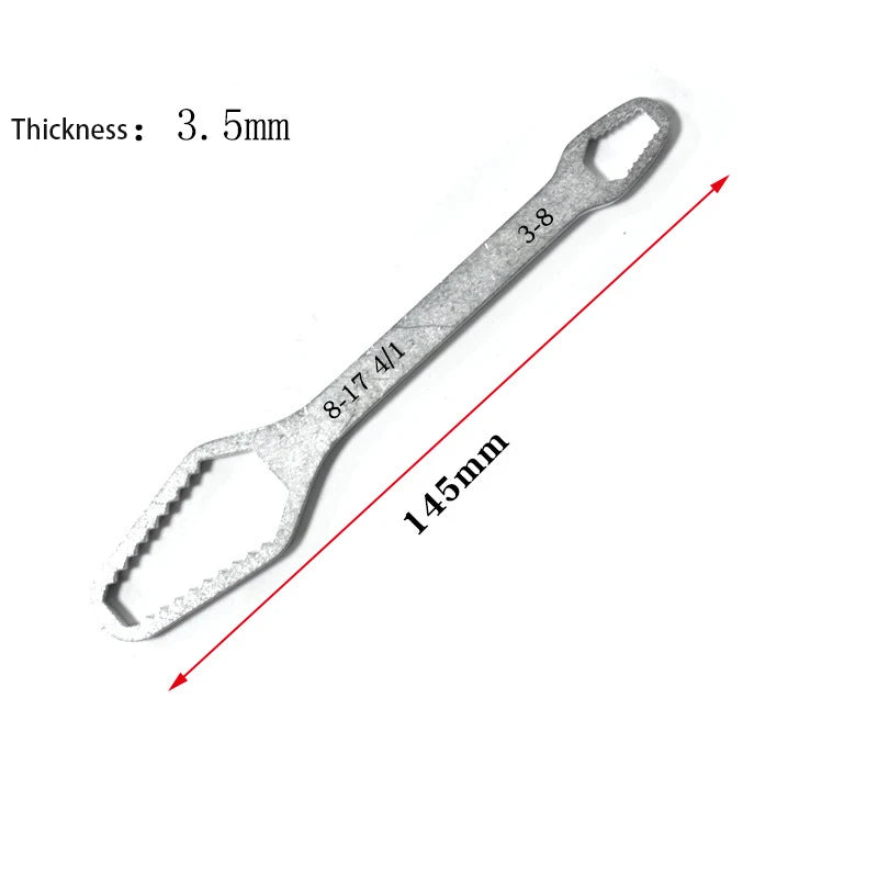 Double-Head Self-Tightening Adjustable Spanner Wrench 8–22mm Adjustable Spanner Wrench HIP