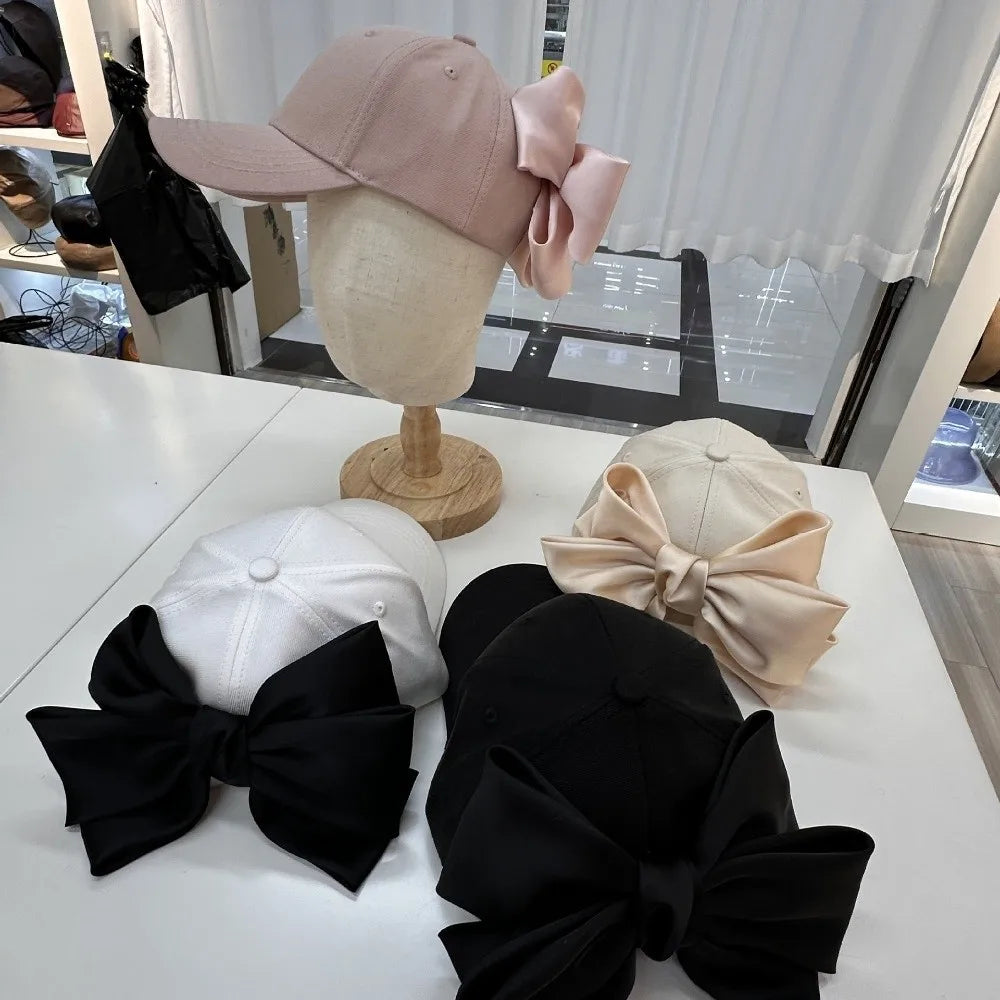 Big Bow Baseball Cap – Adjustable Cotton Hat for Women Baseball Cap HIP