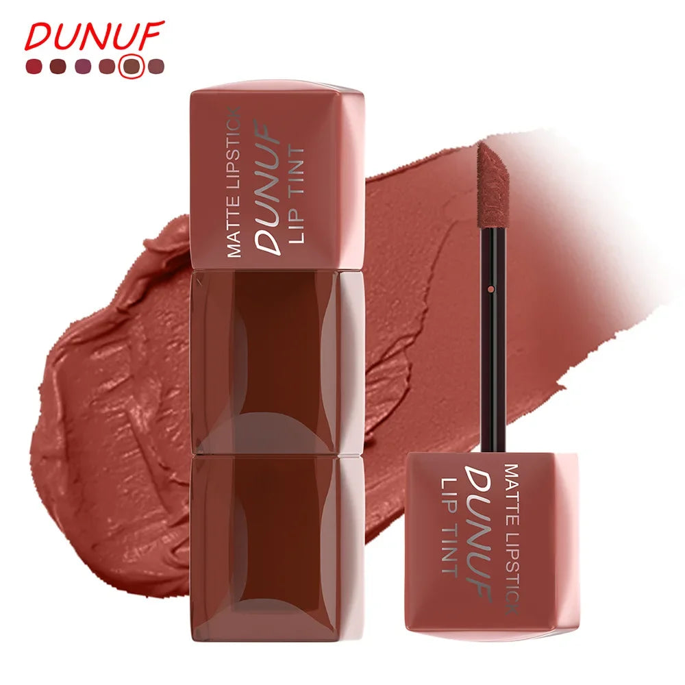 DUNUF 6-Piece Velvet Matte Lipstick Set – Waterproof Lip Tint Matte Lipstick Set HIP
