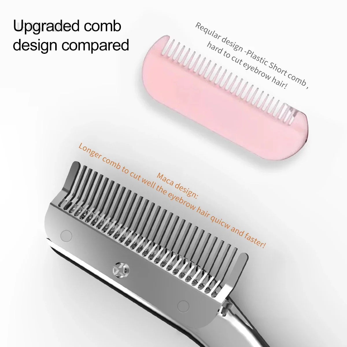 High Quality Stainless Steel Eyebrow Trimmer with Comb Brush Precision Hair Removal Shaver Scissors Eyebrows Shaping Makeup Tool HIP