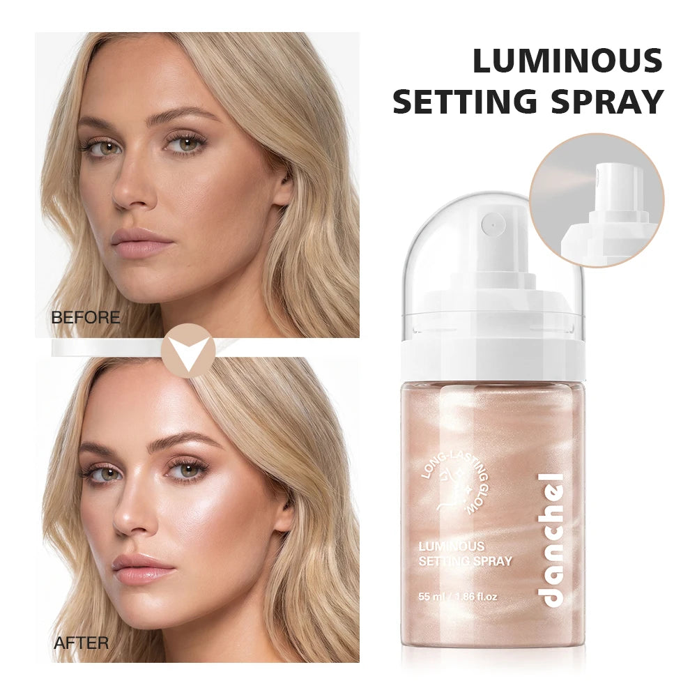 Luminous Dewy Setting Spray Instant Boost Plump Glowy Skin Long Lasting Hydration Fix Makeup Facial Body Makeup Setting Mist HIP 1pc