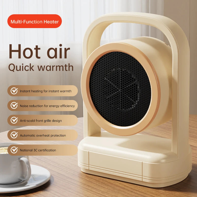 Portable Mini Desktop Fan Heater – Quiet & Energy Saving Portable Fan Heater HIP