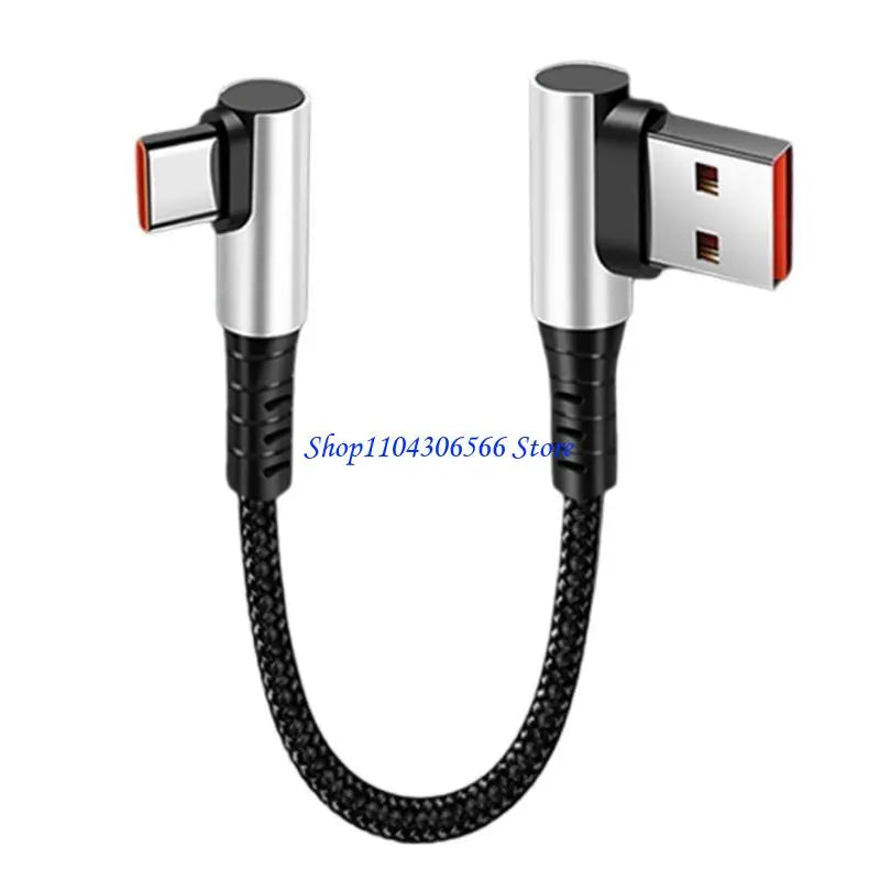 90° Elbow USB to USB-C Cable – 6A Fast Charge & 480Mbps USB-C Charging Cable HIP