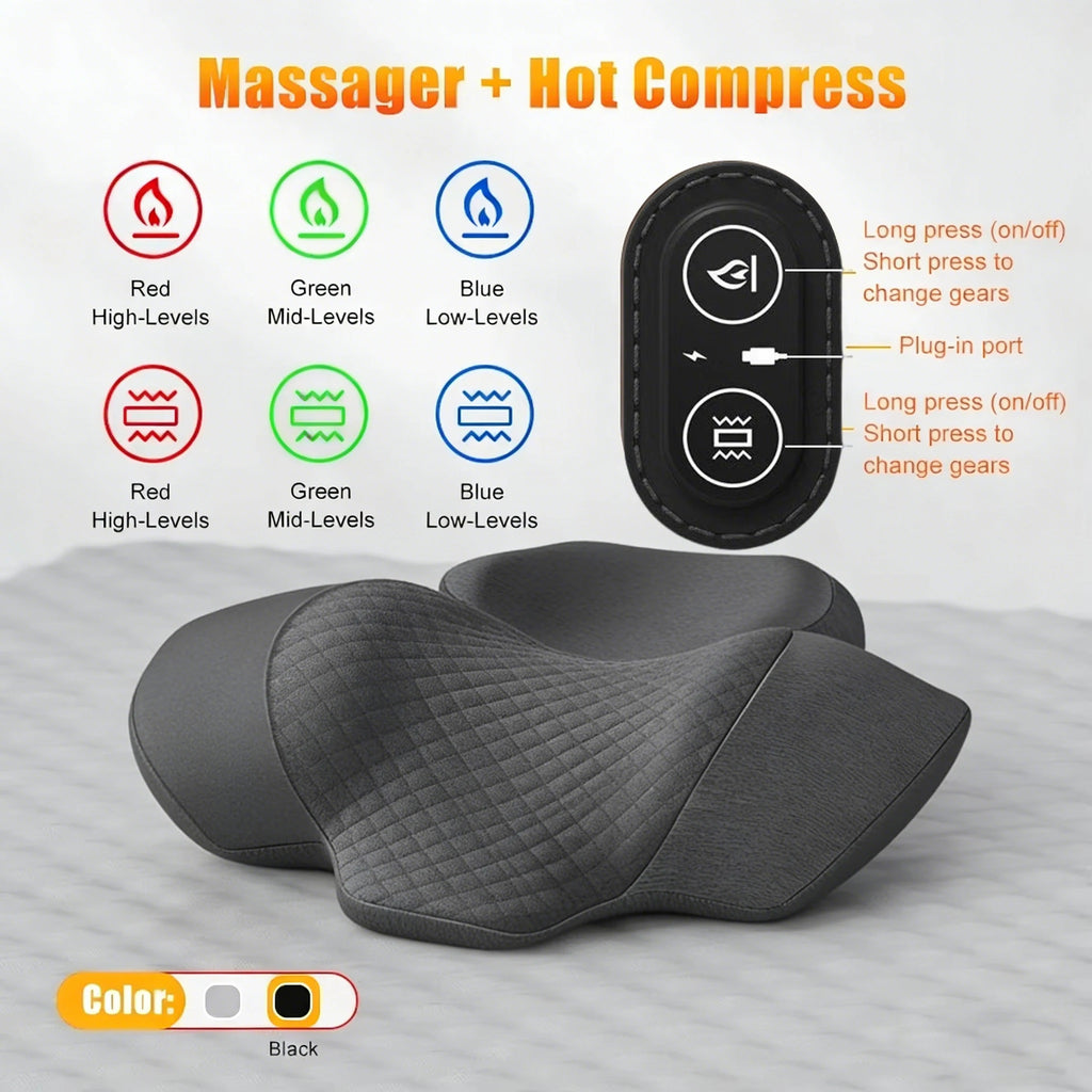 Neck Massage Pillow with Heat & Vibration | HIP Neck Massage Pillow HIP Hot-Massage C