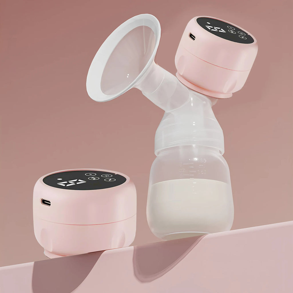 2-in-1 Electric Breast Pump & Baby Bottle – Portable Pink Electric Breast Pump HIP