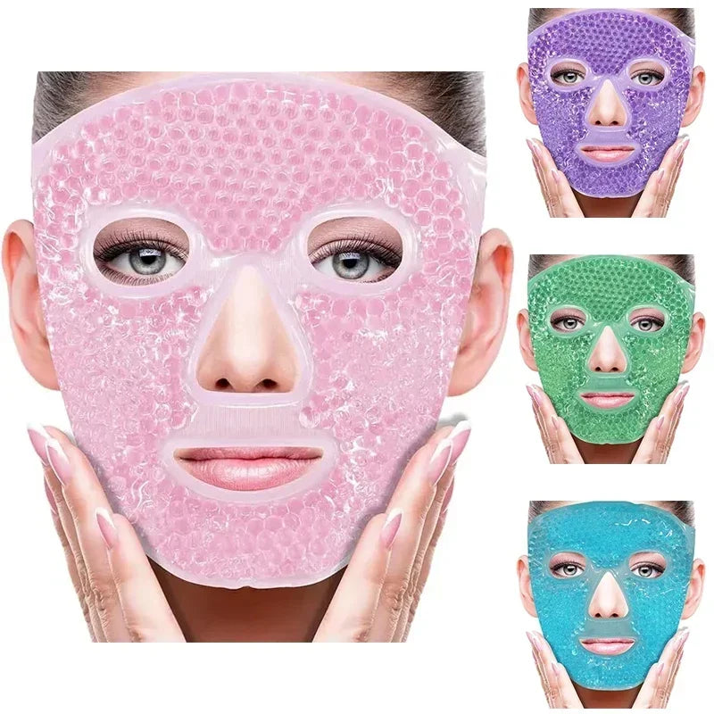 Gel Bead Full Face & Eye Mask – Hot & Cold Spa Compress Gel Face Eye Mask HIP
