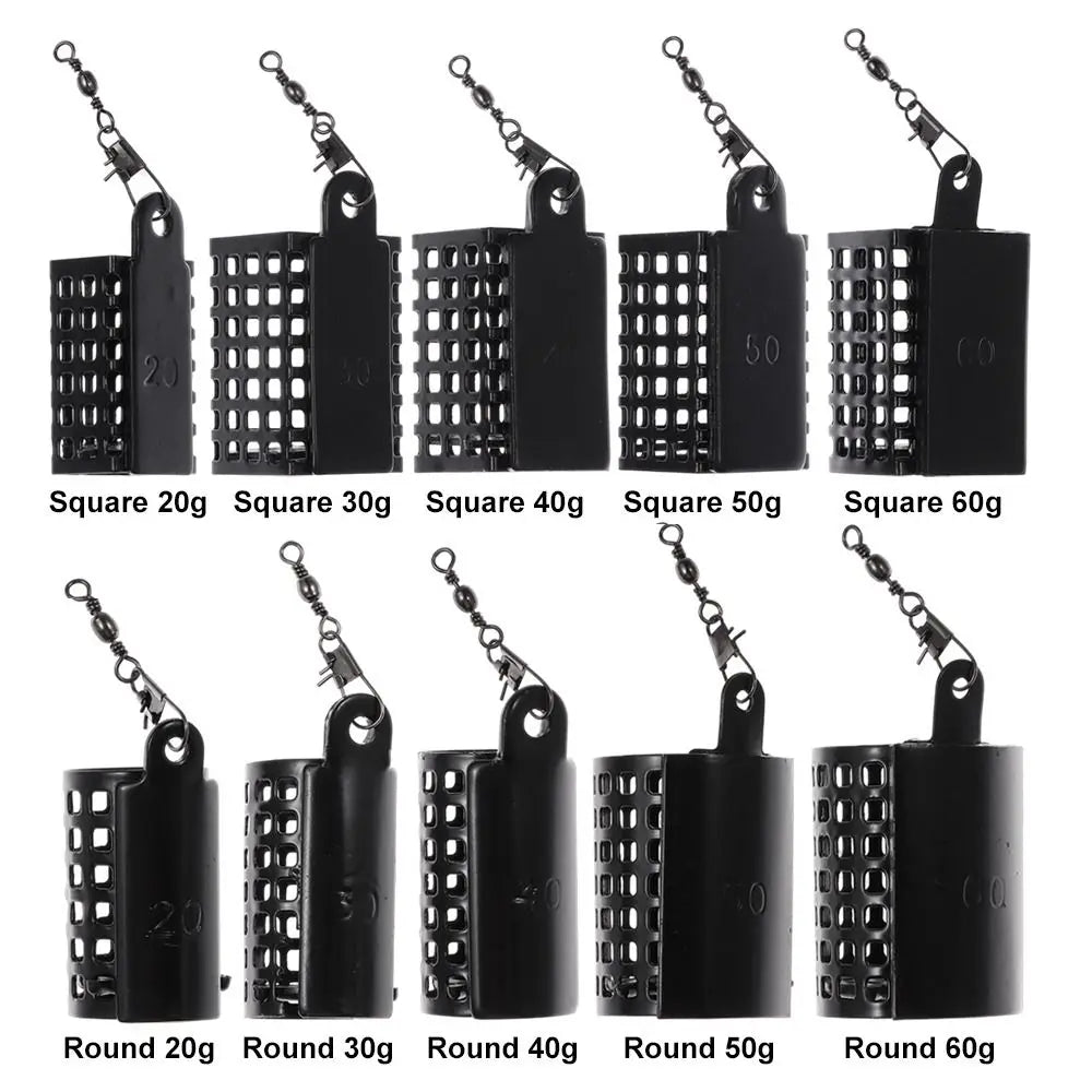 5-Pack Stainless Steel Fishing Feeder Bait Cages 20g–60g Fishing Feeder Cage HIP