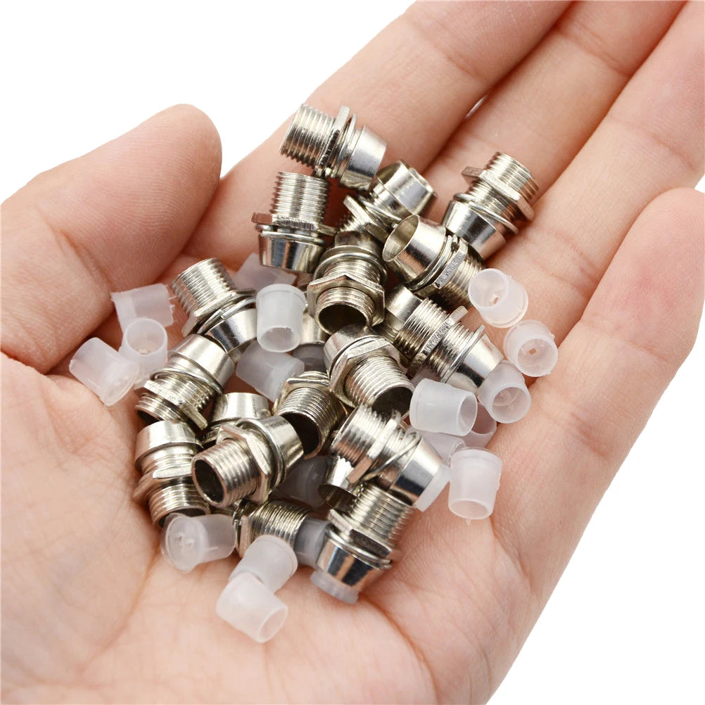5mm LED Panel Mount Holder – 8mm Thread Chrome Brass 10/20-Pack LED Panel Mount Holder HIP