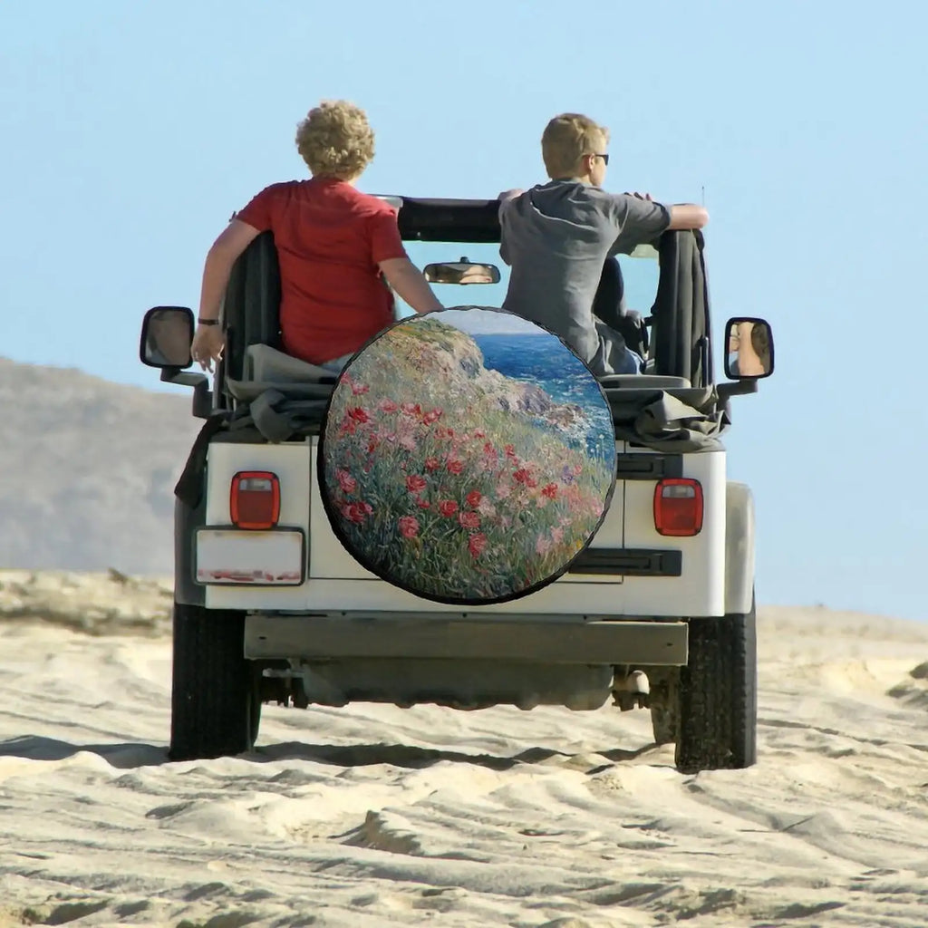 Floral Spare Tire Cover – Waterproof UV Protection Universal Fit Spare Tire Cover HIP