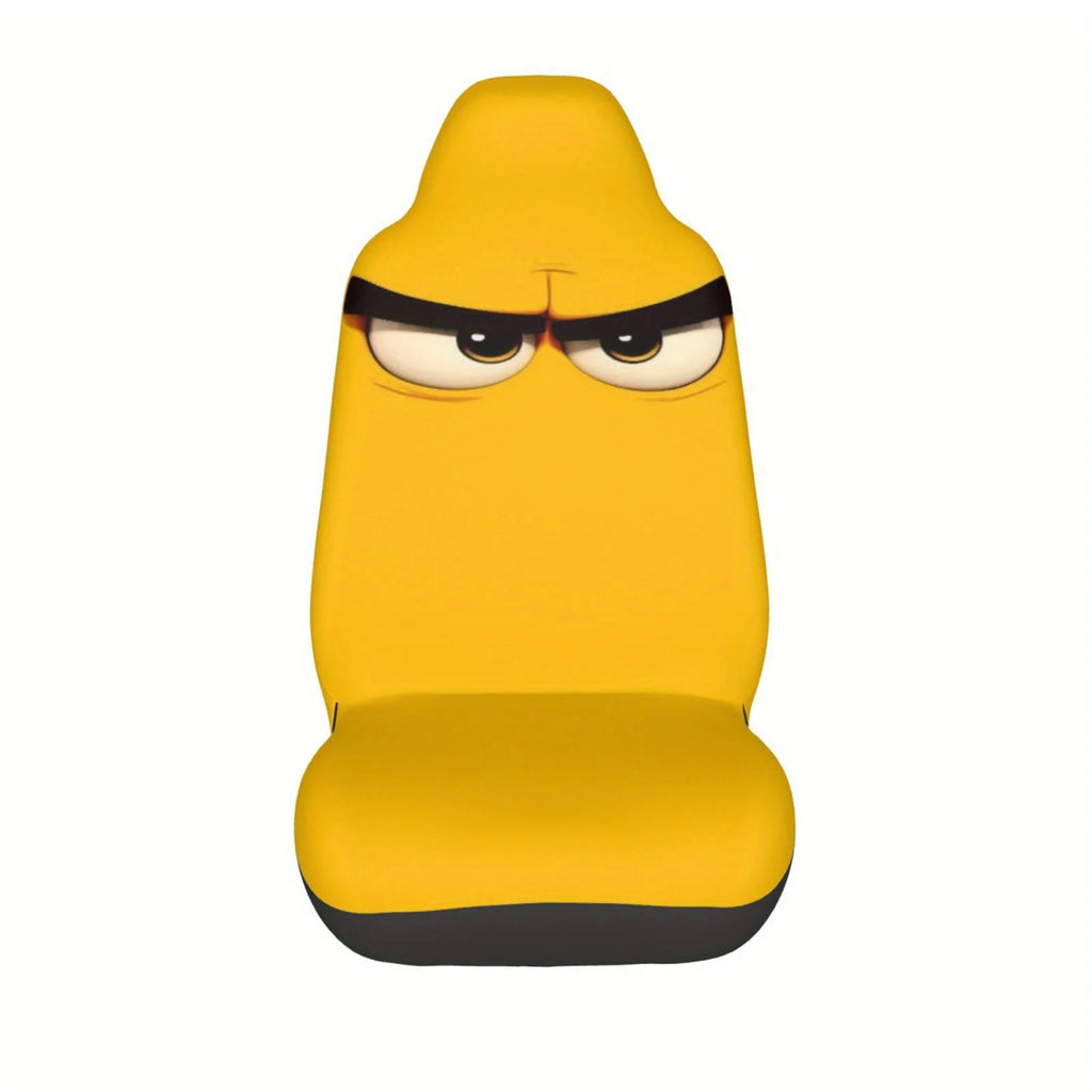 Yellow Frowning Eyes Car Seat Covers – Front Seat Protector Car Seat Cover HIP