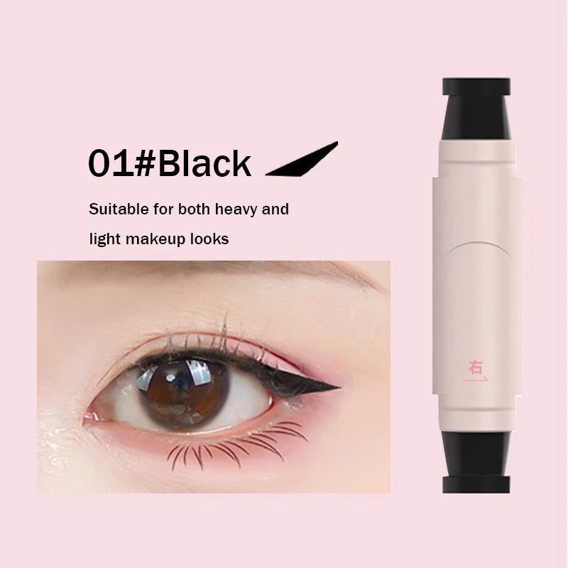Black Brown Integrated Eyeliner Stamp Precise Outline Signet Eye Liner Extension Stamps Liquid Eyeliner Pen Waterproof Lasting HIP 01 Black