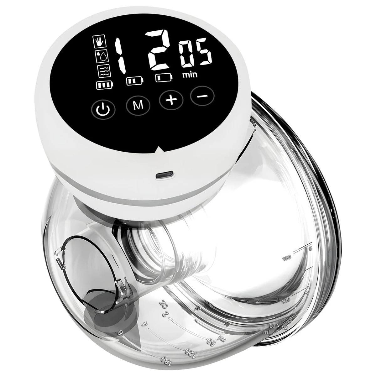 Wearable Hands-Free Electric Breast Pump – Portable & Automatic Wearable Breast Pump HIP White