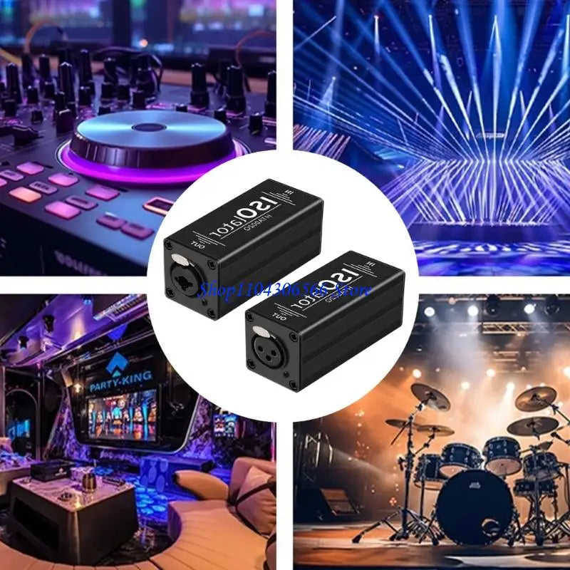 XLR & 6.35mm Ground Loop Isolator – Studio Noise Filter Audio Ground Isolator HIP